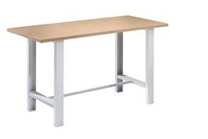 Arbeidsbord, modulært system Henning, benkeplatebredde 1500 mm, grunnmodell, multipleksplate