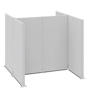 Golvskärm Hans, kontor/industri, komplett modul, LxBxH 2900 x 2670 x 2500 mm Golvskärm Hans, kontor/industri, komplett modul, LxBxH 2900 x 2670 x 2500 mm