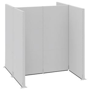 Golvskärm Hans, kontor/industri, komplett modul, LxBxH 2900 x 2670 x 3000 mm Golvskärm Hans, kontor/industri, komplett modul, LxBxH 2900 x 2670 x 3000 mm