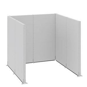 Golvskärm Hans, kontor/industri, komplett modul, LxBxH 2730 x 2630 x 2500 mm Golvskärm Hans, kontor/industri, komplett modul, LxBxH 2730 x 2630 x 2500 mm