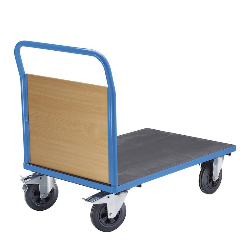 Platformsvogn Line, med 1 kortside, LxB 1050 x 700 mm, lyseblå | Gerdmans