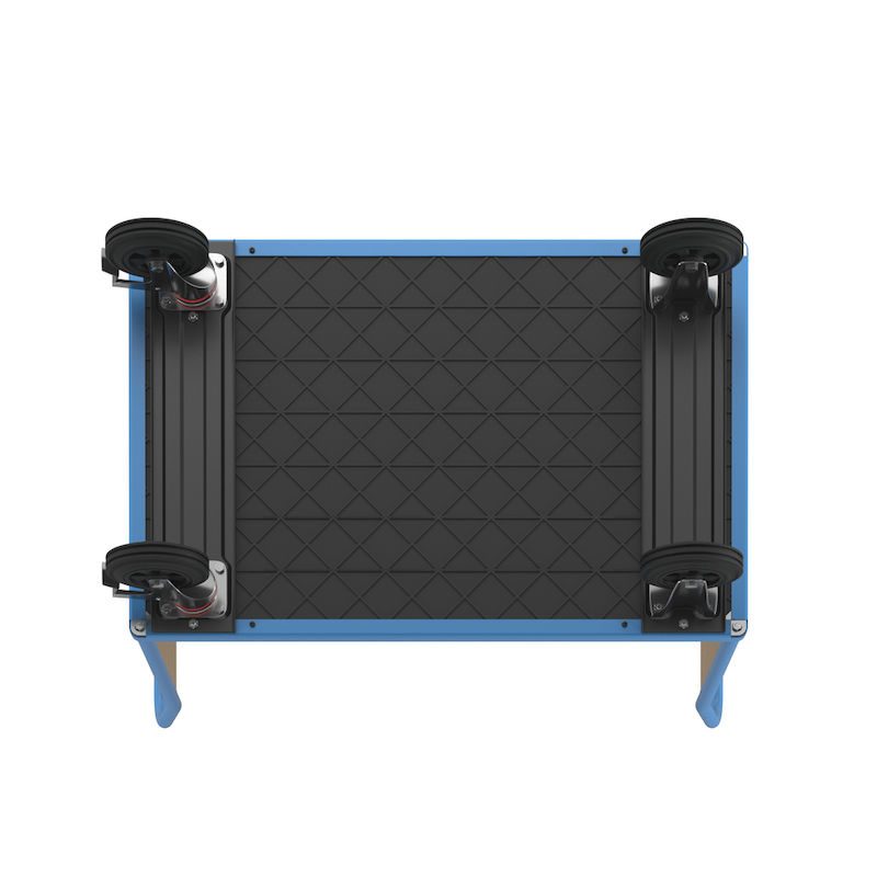 Plattformsvagn Line, med 2 gavlar, LxB 1250 x 800 mm, ljusblå | Gerdmans