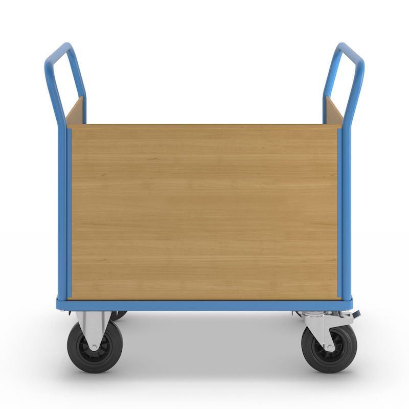 Platformsvogn Line, med 3 høje sider, LxB 1050 x 700 mm, massive ...