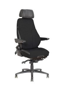 Kontorstol Be-Ge 300 24H, opklappelige armlæn, Sumi sort Kontorstol Be-Ge 300 24H, opklappelige armlæn, Sumi sort