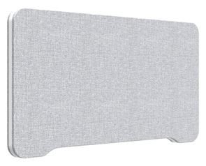 Bordsskärm Edge, 800x400 mm, toppmonterad ljusgrå, vit