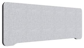 Bordskjerm Edge, 1200x400 mm, toppmontert, lys grå, svart