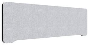 Bordskjerm Edge, 1400x400 mm, toppmontert, lys grå, svart