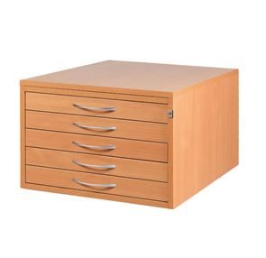 Ritningsskåp Kolima A2, bok, BxDxH 544x677x344 mm
