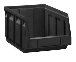Lagerbokser Charlotta, LxBxH 165 x 105 x 82 mm, resirkulert, svart, 48-pk Lagerbokser Charlotta, LxBxH 165 x 105 x 82 mm, resirkulert, svart, 48-pk