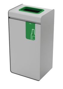 Kierrätysastia Durasort, KxLxS 830 x 420 x 330 mm, lasi, vihreä