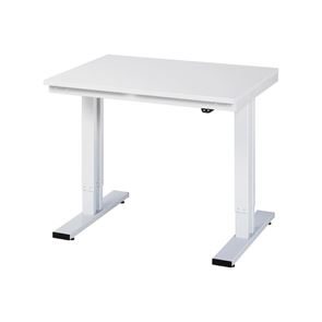 Arbeidsbord, elektrisk, høydejuseterbart, lastekapasistet 300 kg Dagfinn, høyde 720 – 1120 mm, melaminbelagt sponplate, BxD 1000 x 800 mm