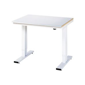 Arbeidsbord, elektrisk, høydejuseterbart, lastekapasistet 300 kg Dagfinn, høyde 720 – 1120 mm, stålplate, BxD 1000 x 800 mm