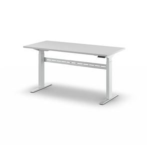 Arbeidsbord, elektrisk, høydejuseterbart, lastekapasitet 300 kg Fideli, høyde 740 – 1195 mm, melaminbelagt plate, BxD 1500 x 700 mm