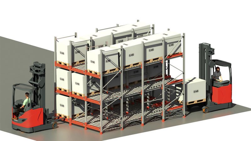 Pallereoler med rullebaner Tanja