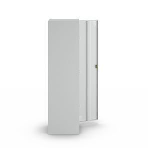 Garderobeskap Alvina, 1 seksjon, lysegrå, bredde 400 mm, roterende låsebolt