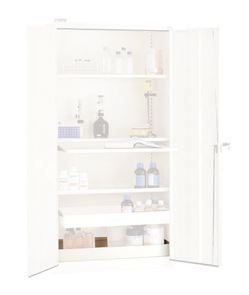 Kaukalo kemikaalikaappiin, valkoinen, 43 litraa