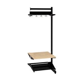 Garderobestativ Savalen dobbeltsidig, bredde 600 mm, svart, modell D, utbyggingsseksjon