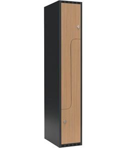 Z-skap Fydor SMZ, BxDxH 300x550x1752 mm, 2 dører i 1 skap, rett tak, antrasitt/eik