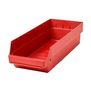 Lagerlåda Stemo 600x240x150 mm, 10-pack, röd