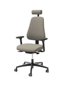 Työtuoli LD 6340, niskatuki, beige, 4D-käsinojat