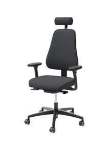 Työtuoli LD 6340, niskatuki, harmaa, 4D-käsinojat