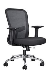 Kontorstol  Thrill Mesh Plus, med nettingrygg, svart