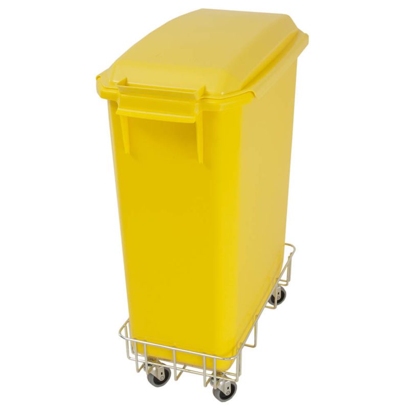 Kildesorteringsbeholder Gilen, 60 L, gul