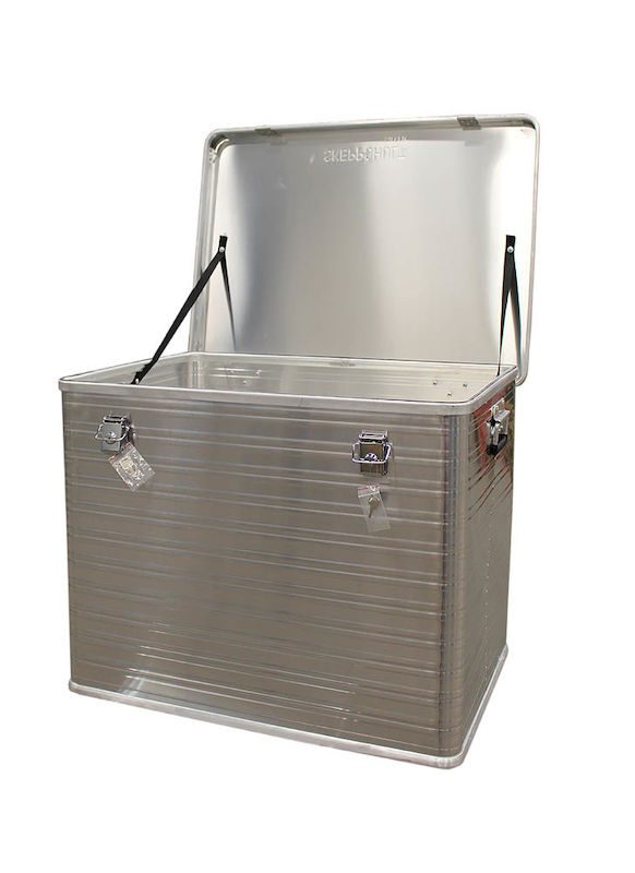 Aluminiumskasse Viktor, 240 liter, LxBxH 790x630x590 mm 