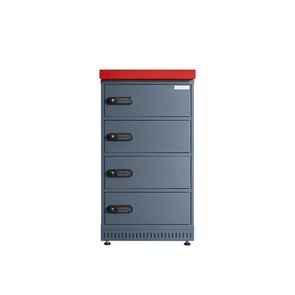 Ladeskap Jung, 4 rom, HxBxD 913 x 514 x 455 mm, til veggmontering
