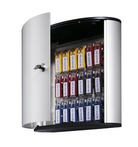 Avainkaappi Key Box, alumiini, 18 koukkua, 280x300x120 mm