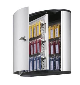 Avainkaappi Key Box, alumiini, 36 koukkua, 280x300x120 mm