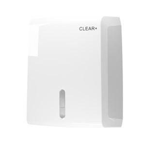 Pappershandduksdispenser Clear+ Florent, vit